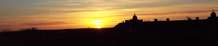 Sunrise over building 3